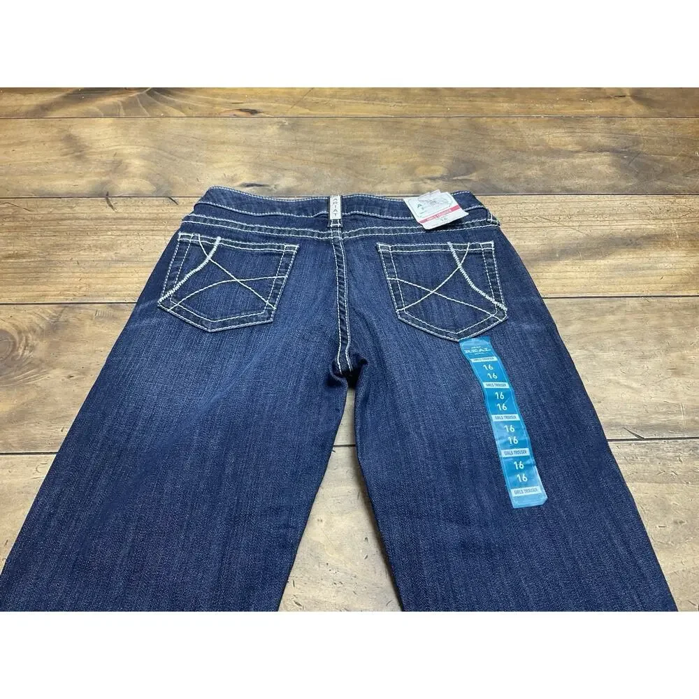 Ariat Real Girls Mid Rise Trouser Jeans 16 Embroidered Western Cowgirl NWT